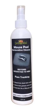 a bottle of Mouse Pad restorative cleaner by EarthSential