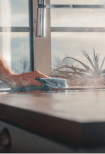 earthSential’s cleaning powers on countertops