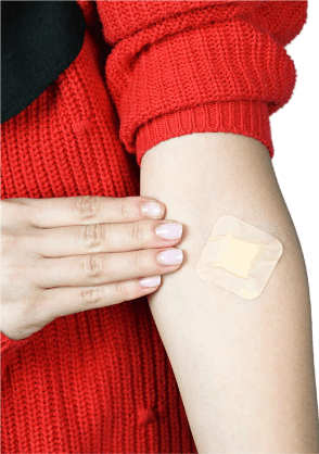 a skin patch test for allergies on a new essential oil