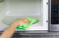 cleaning the interior of a microwave, Cleaning Appliances with Clove Oil Cleaner