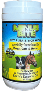 Minus Bite Pet flea and tick wipes