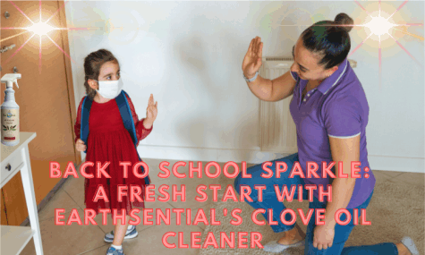 a little girl going off to school waving bye to her mother