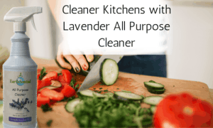 Preparing food on a freshly washed counter with Lavender All Purpose cleaner by earthsential