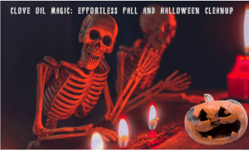A halloween skeleton waving hello with candles and a carved pumpkin on the table in front of him. 5 of the best creative pumpkin craving ideas