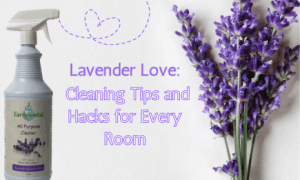 EarthSential's Lavender All Purpose cleaner spraying love into the air