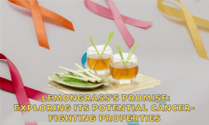 Cancer ribbons with lemongrass tea