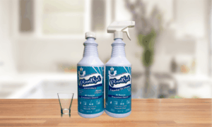 essential oils in plantsol's aromatherapy 2 Plantsol concentrate with empty spray bottle and shot glass