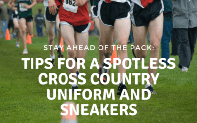 spotless cross country uniform and sneakers