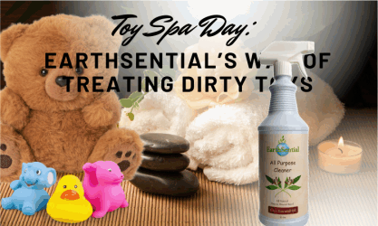 A teddy bear and his friends at the spa with EarthSential