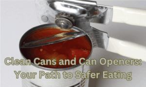 a can being opened by a can opener