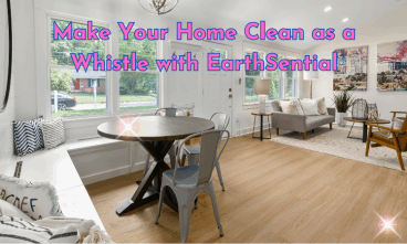 a dining room with sparkling clean hardwood floors that opens up to the living room that is very well organized