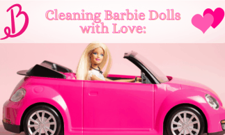 Barbie driving her Barbie car