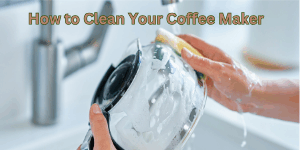 washing a coffee pot in sink with cloth and EarthSential