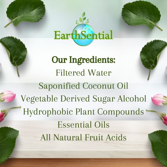 EarthSential All Purpose Cleaner Ingredients. handpicked ingredients for the safest cleaners