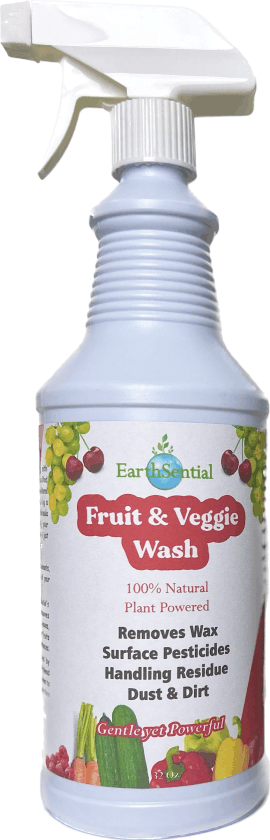 all natural fruit and vegetable wash, removing wax from our fruit and vegetables