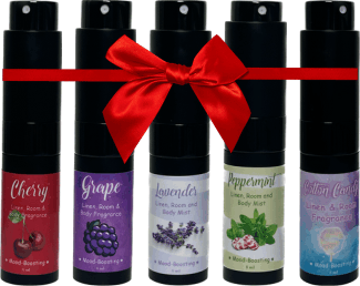 Pocket sized essential oil fragrances, a gift of 5 scents
