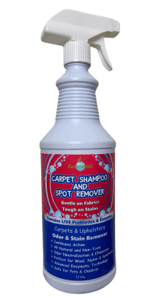 Carpet shampoo and spot remover spray cleaner