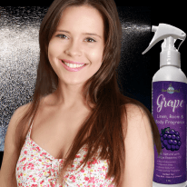 Grape body fragrance removes odors naturally