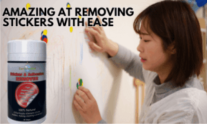 removing stickers with ease.
