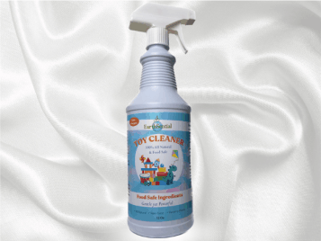 non-toxic cleaning solutions with EarthSential toy cleaner