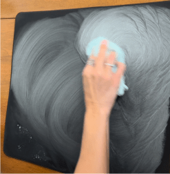 working the microfiber cloth in circular motions, how to clean a mouse pad