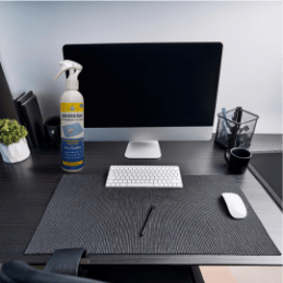 a cloth mouse pad on a computer desk, how to clean a mouse pad