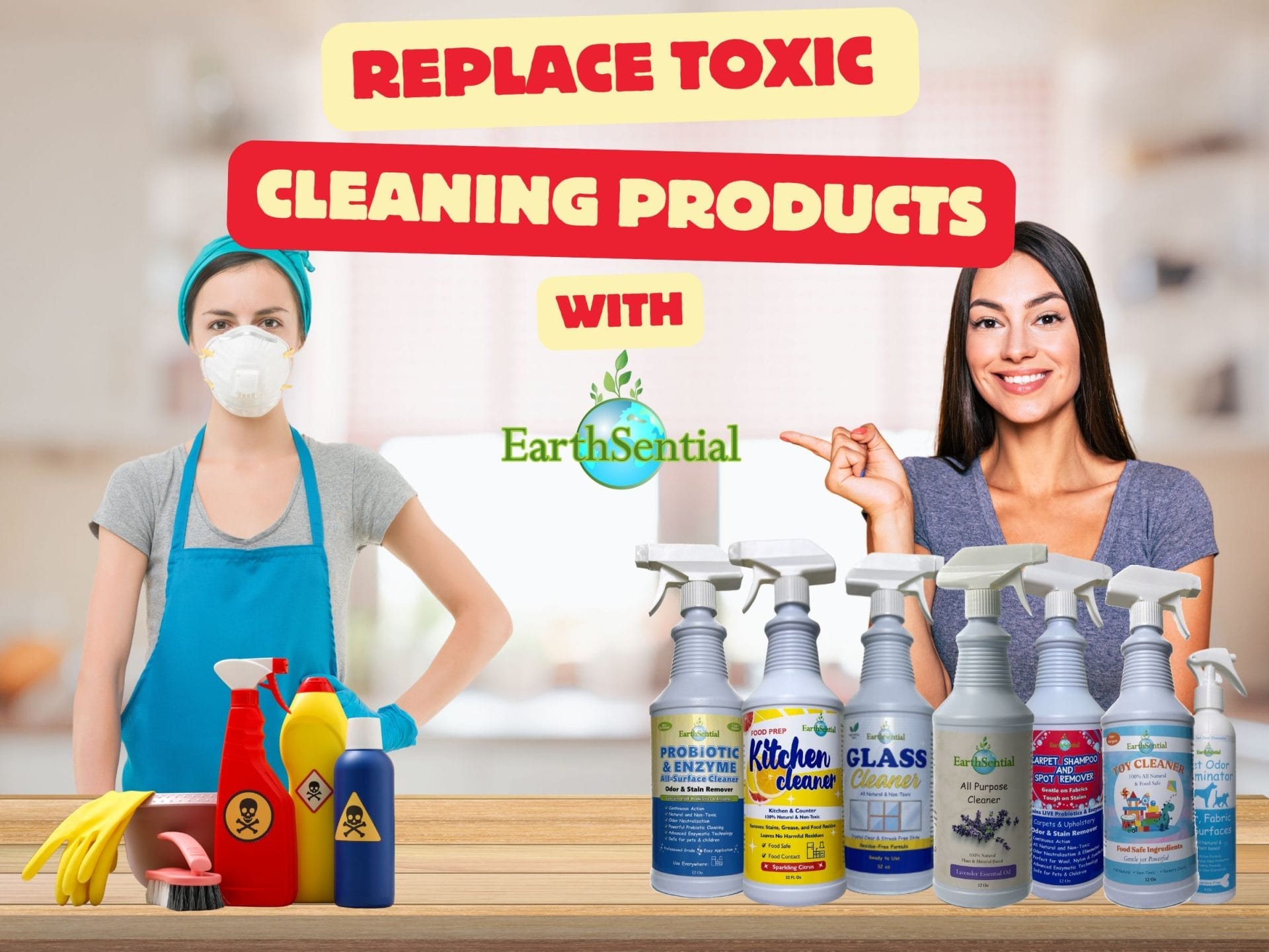 cleanig with natural ingredients for health