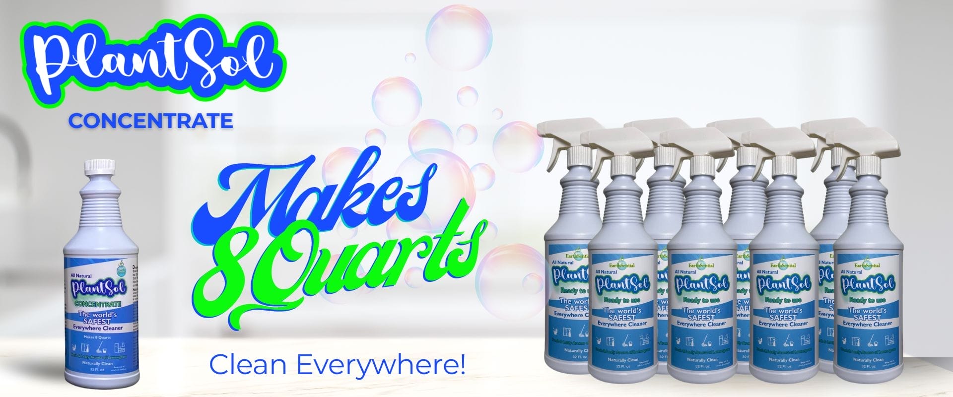 shop and clean everywhere with earthsential non-toxic cleaners