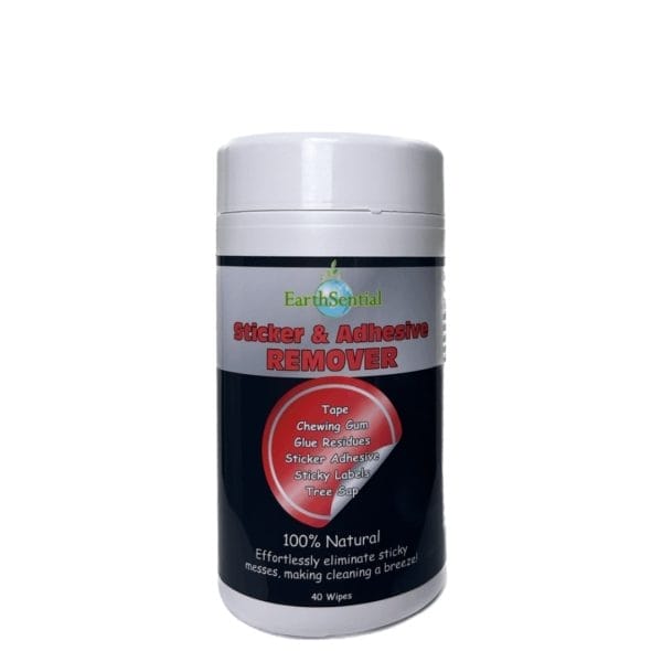 Sticker and adhesive remover wipes