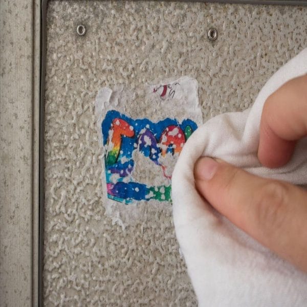 Sticker and adhesive remover wipes