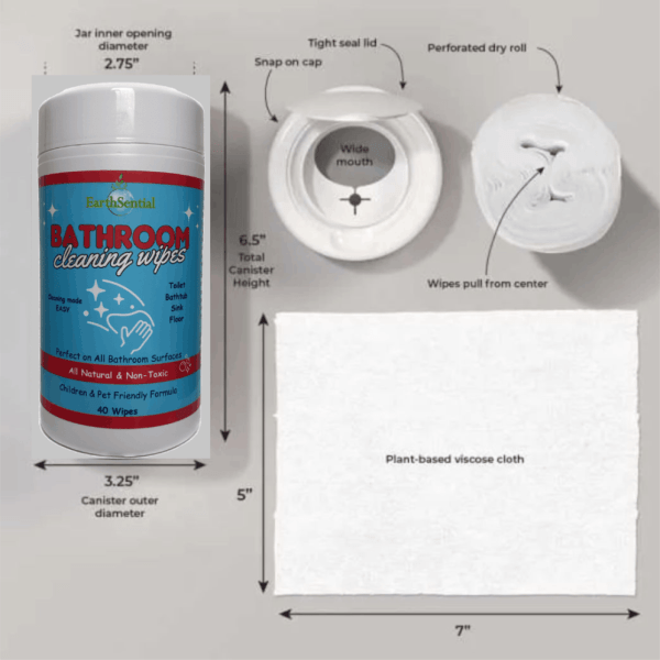 Bathroom cleaning wipes
